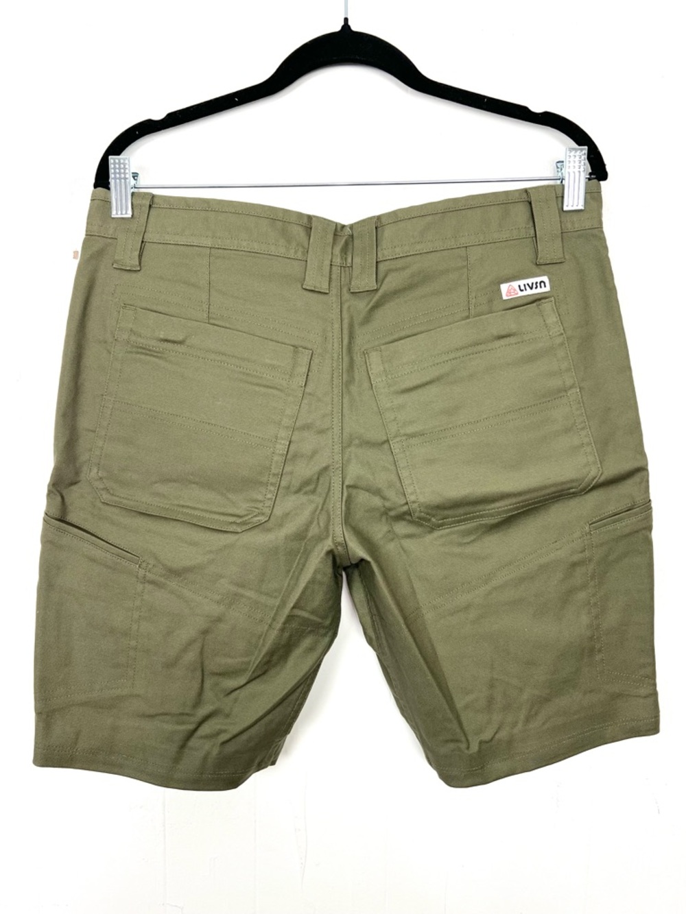 NWT Livsn Flex Canvas Shorts Olive Green Men's Size 32 Waist zq - Picture 6 of 6